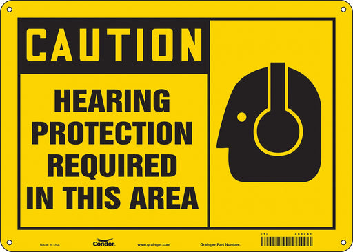 Safety Sign 10 inx14 in Aluminum