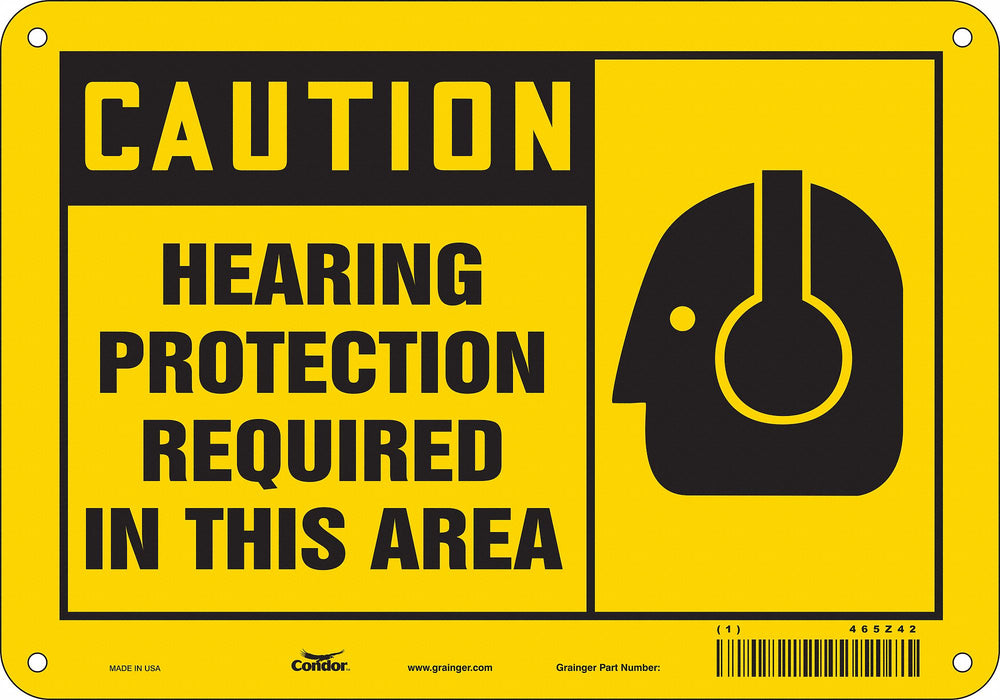 Safety Sign 7 inx10 in Polyethylene