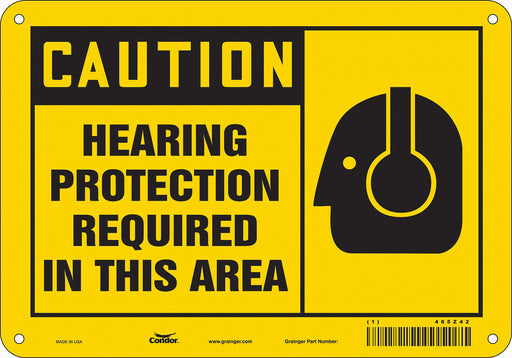 Safety Sign 7 inx10 in Polyethylene