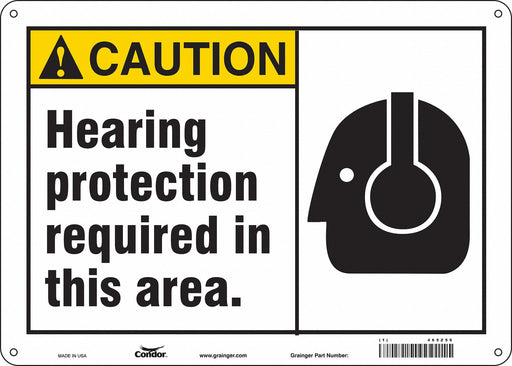 Safety Sign 10 inx14 in Polyethylene