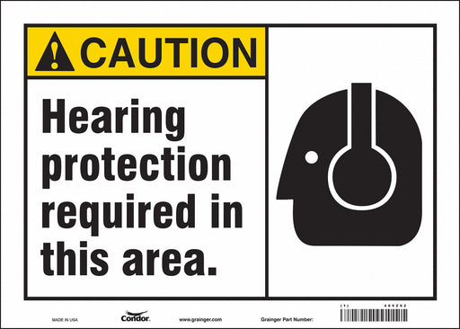 Safety Sign 10 in x 14 in Vinyl