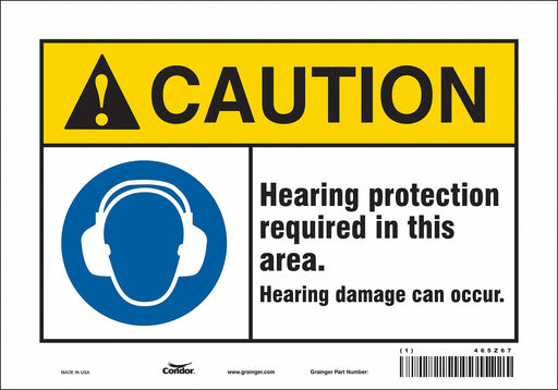 Safety Sign 7 inx10 in Vinyl