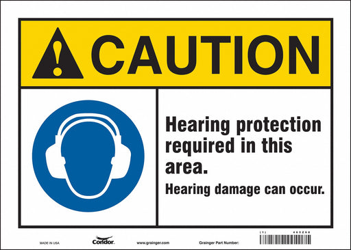 Safety Sign 10 in x 14 in Vinyl