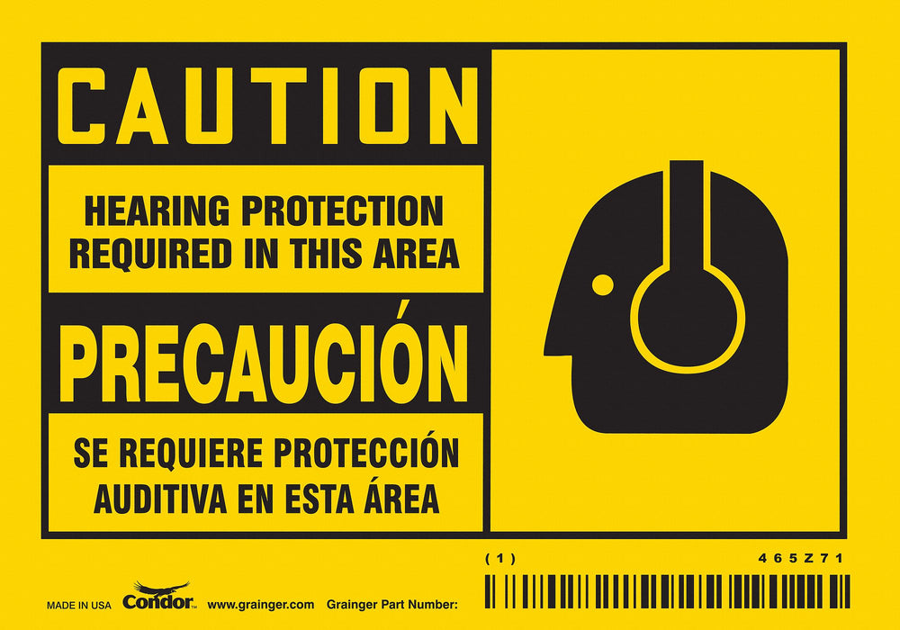 Safety Sign 3 1/2 inx5 in Vinyl PK5