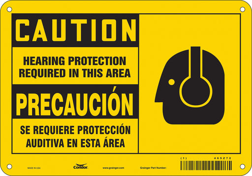 Safety Sign 7 inx10 in Polyethylene