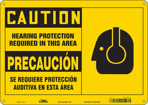Safety Sign 10 inx14 in Polyethylene