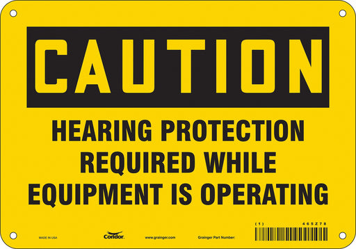 Safety Sign 7 inx10 in Polyethylene