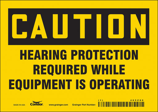Safety Sign 5 inx7 in Vinyl