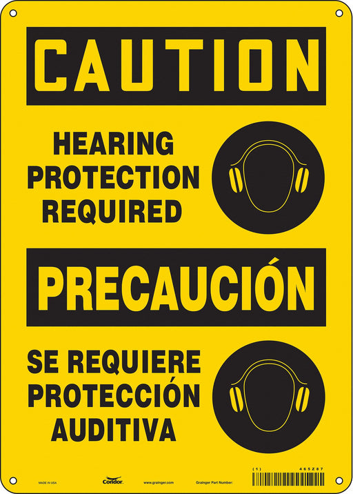 Safety Sign 14 inx10 in Polyethylene