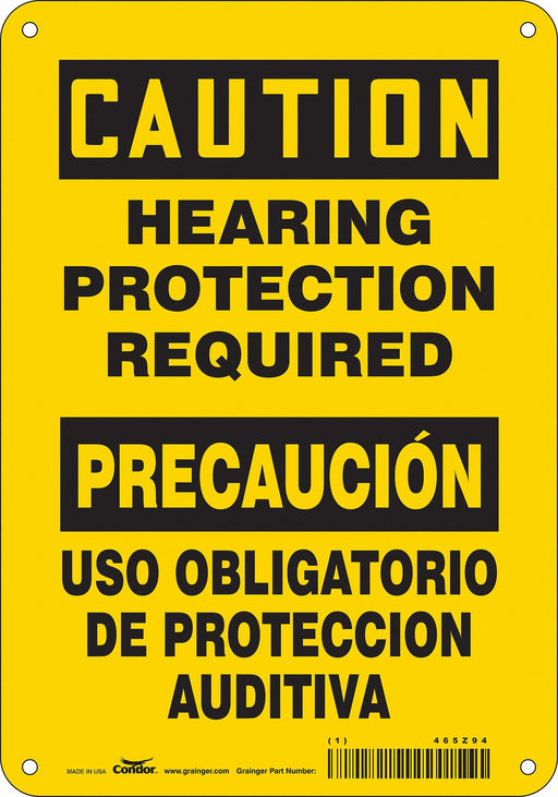 Safety Sign 10 in x 7 in Aluminum
