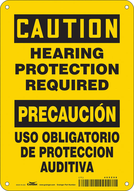 Safety Sign 10 in x 7 in Polyethylene