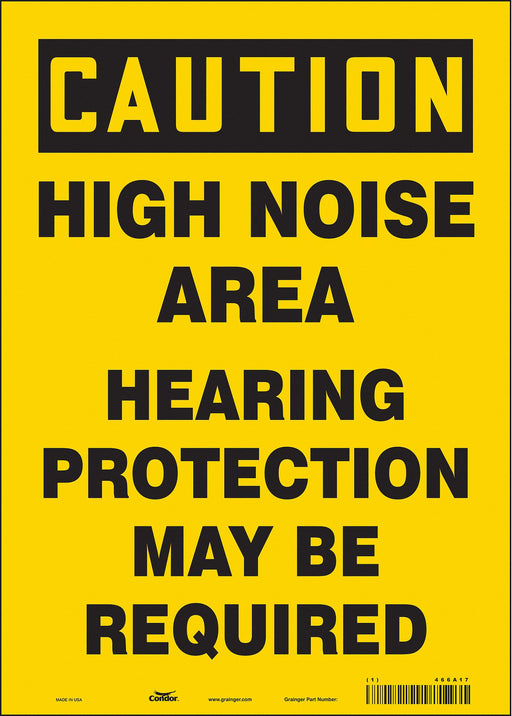 Safety Sign 14 in x 10 in Vinyl