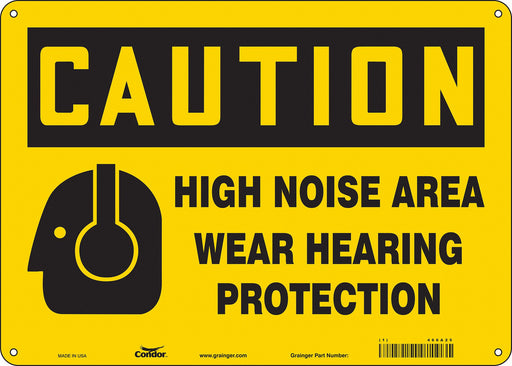Safety Sign 10 in x 14 in Aluminum