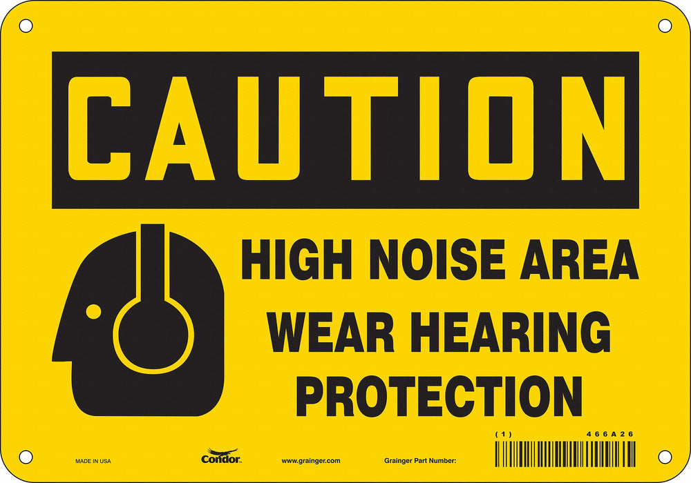 Safety Sign 7 inx10 in Polyethylene