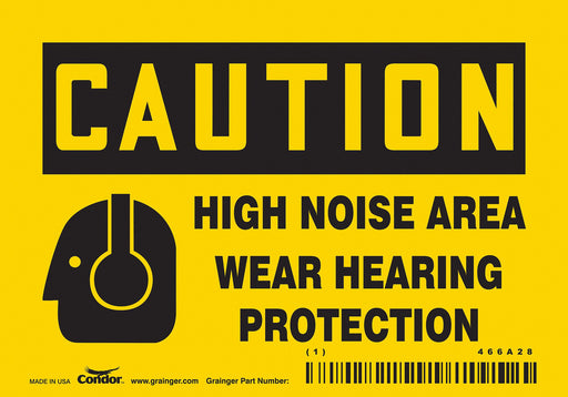 Safety Sign 3 1/2 inx5 in Vinyl