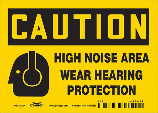 Safety Sign 5 inx7 in Vinyl