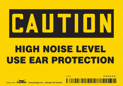 Safety Sign 3.5in x 5in Vinyl