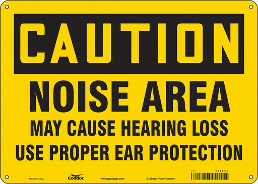 Safety Sign 10 inx14 in Polyethylene