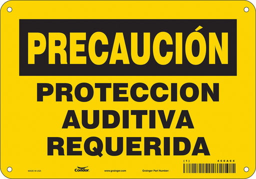 Safety Sign 7 in x 10 in Aluminum
