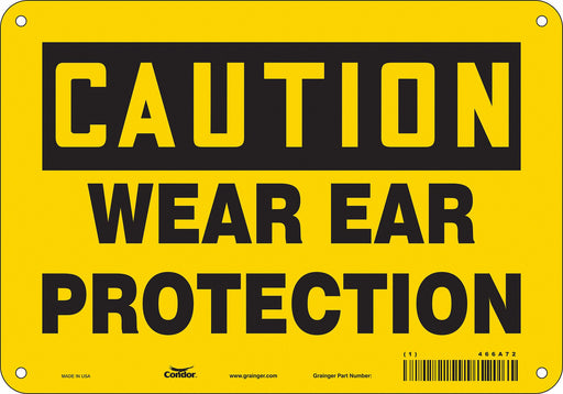 Safety Sign 7 in x 10 in Aluminum