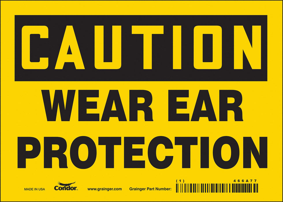 Safety Sign 5 in x 7 in Vinyl