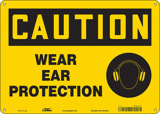 Safety Sign 10 in x 14 in Aluminum