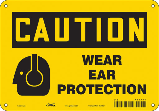 Safety Sign 7 in x 10 in Aluminum