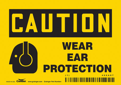 Safety Sign 3.5in x 5in Vinyl