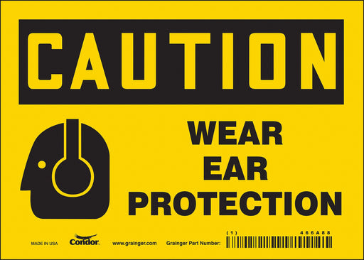 Safety Sign 5 inx7 in Vinyl