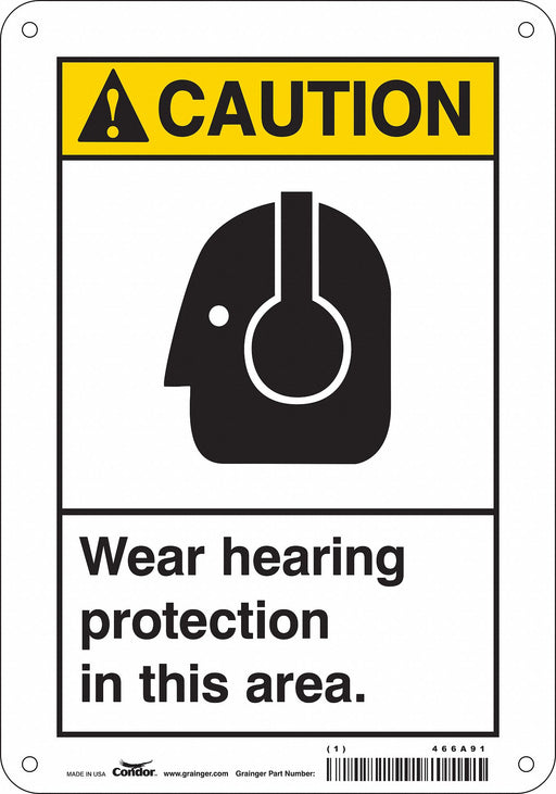 Safety Sign 10 in x 7 in Aluminum