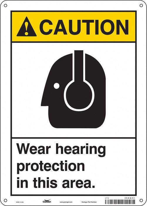 Safety Sign 14 in x 10 in Polyethylene