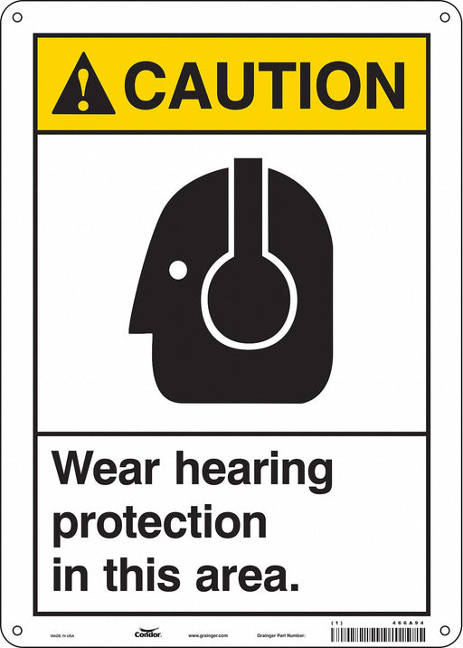 Safety Sign 14 in x 10 in Polyethylene