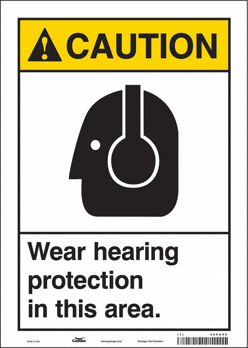 Safety Sign 14 in x 10 in Vinyl