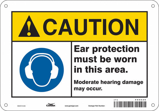 Safety Sign 7 in x 10 in Aluminum