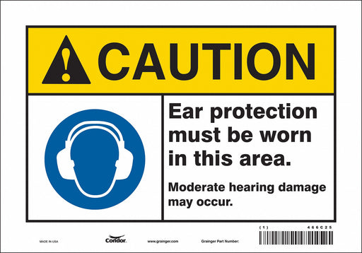Safety Sign 7 inx10 in Vinyl
