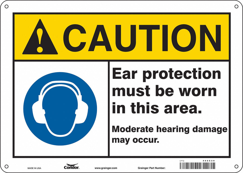 Safety Sign 10 inx14 in Aluminum