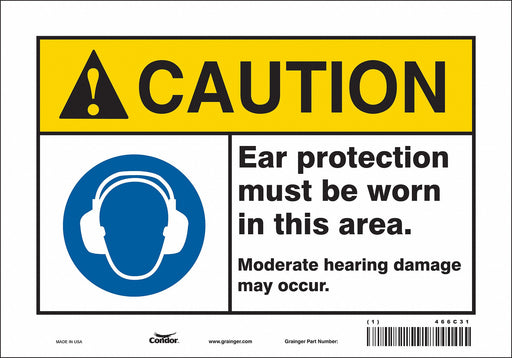 Safety Sign 7 in x 10 in Vinyl
