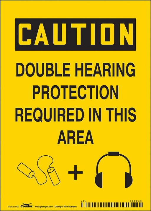 J6949 Safety Sign 7 inx5 in Vinyl