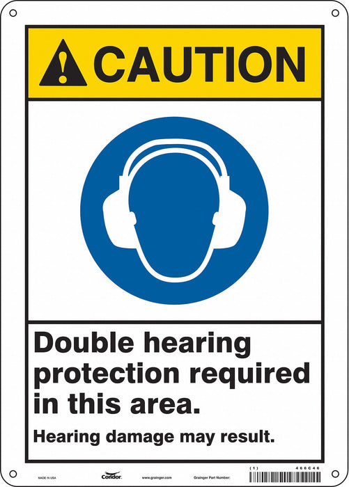 Safety Sign 14 inx10 in Polyethylene