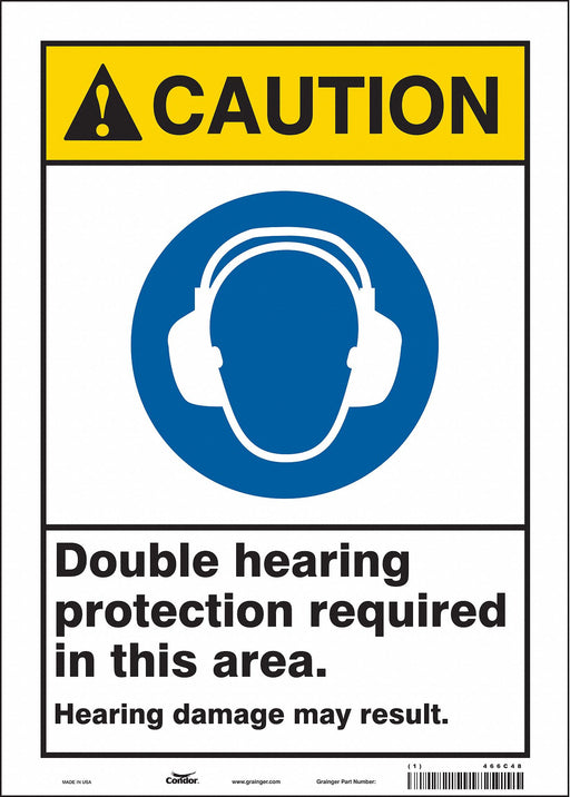 Safety Sign 14 in x 10 in Vinyl