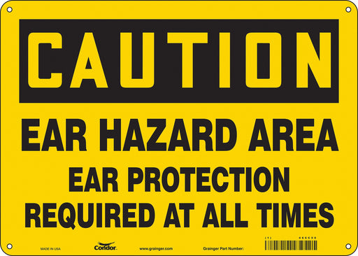 Safety Sign 10 inx14 in Aluminum
