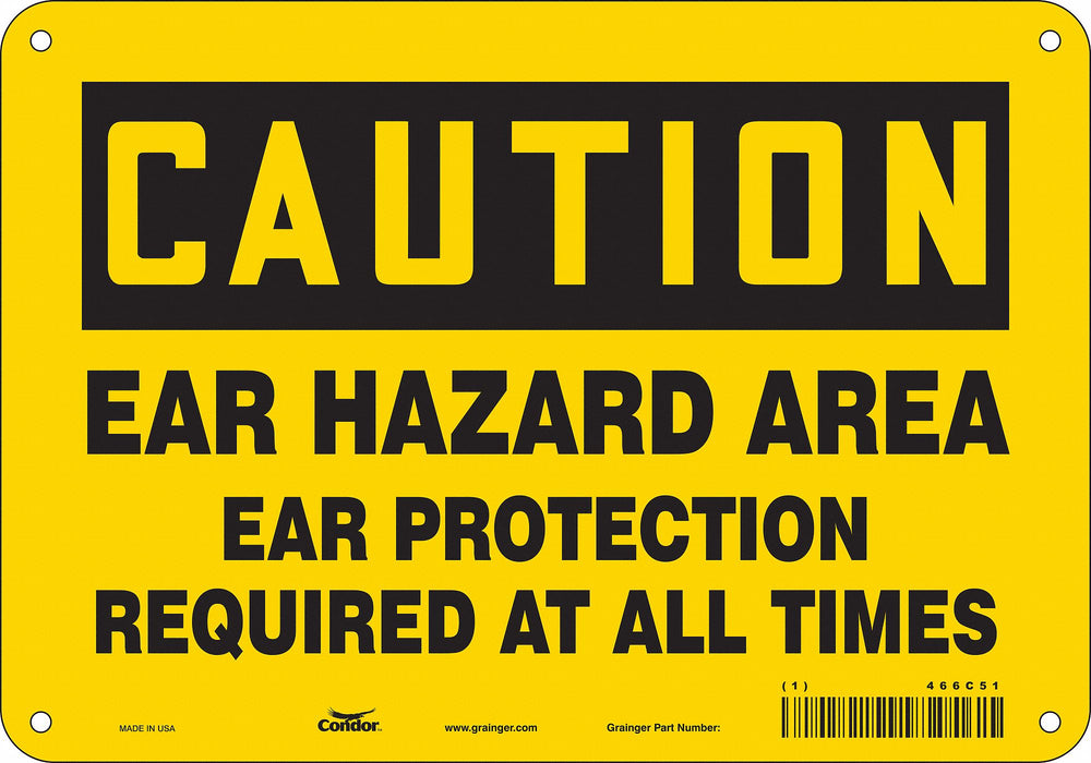 Safety Sign 7 in x 10 in Polyethylene