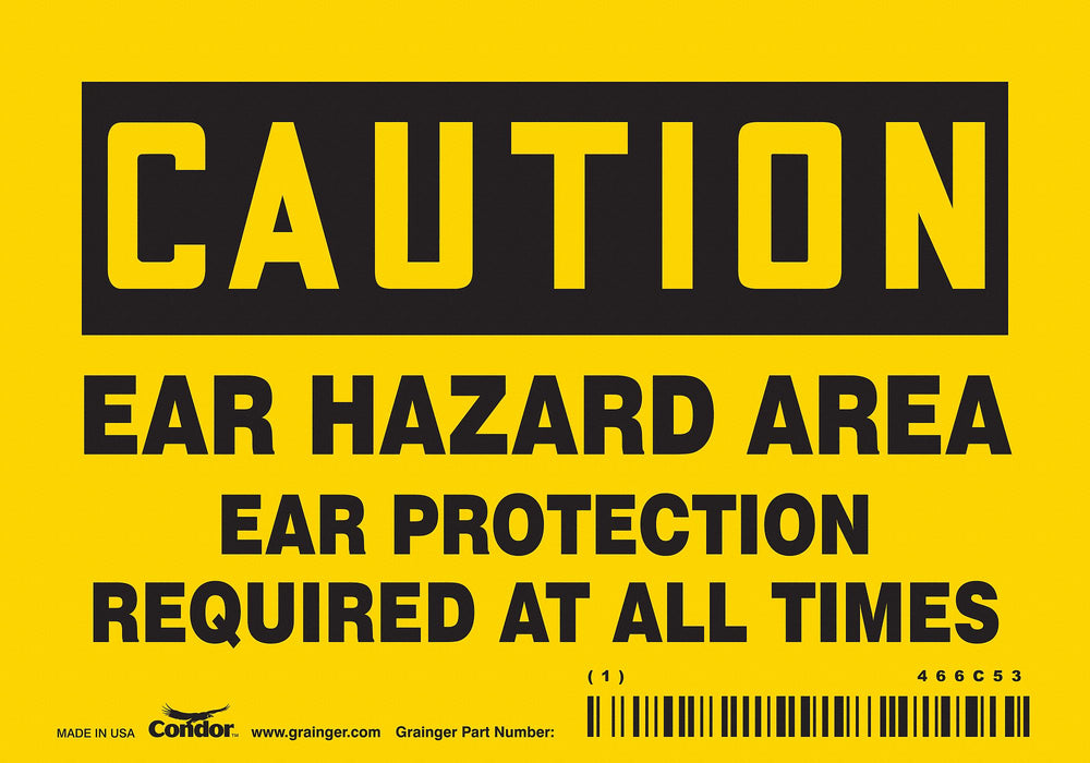 Safety Sign 3.5in x 5in Vinyl