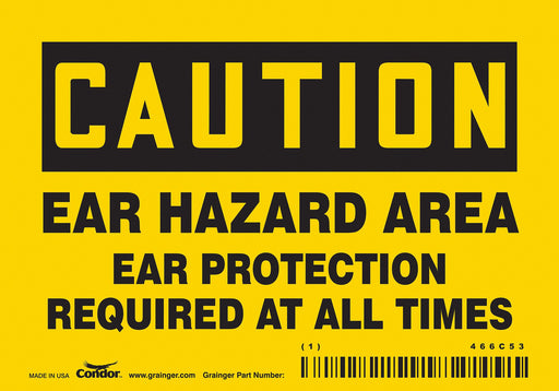 Safety Sign 3.5in x 5in Vinyl