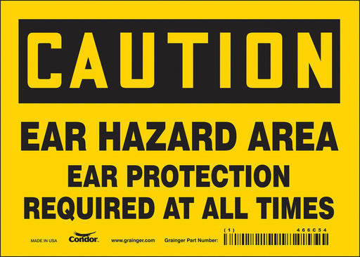 Safety Sign 5 in x 7 in Vinyl