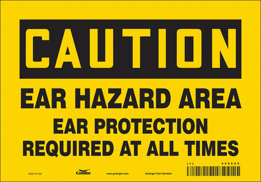 Safety Sign 7 in x 10 in Vinyl