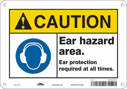 Safety Sign 7 in x 10 in Aluminum