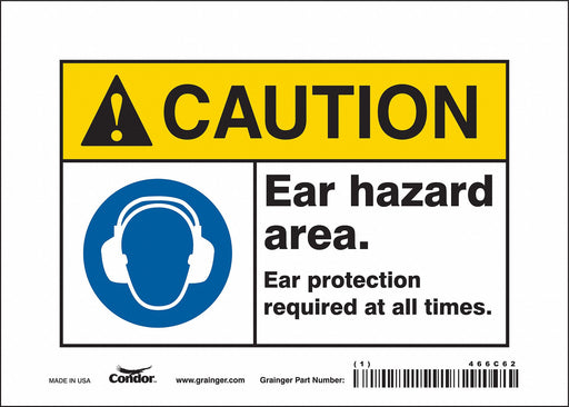 Safety Sign 5 in x 7 in Vinyl