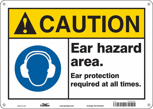 Safety Sign 10 in x 14 in Vinyl