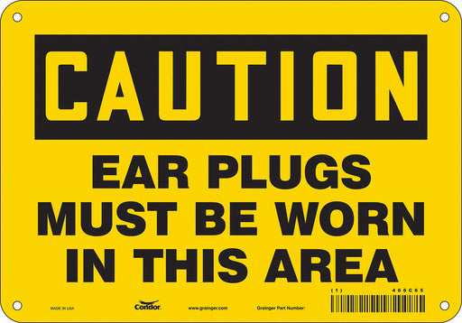 Safety Sign 7 in x 10 in Aluminum